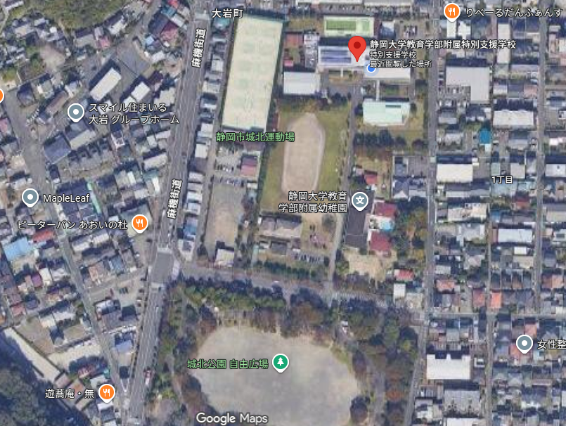 静岡大学附属特別支援学校周辺地図